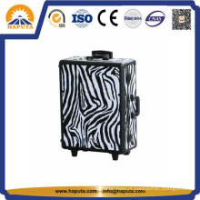 Estojo de maquiagem para cosméticos Zebra Aluminum Trolley (HB-3508)